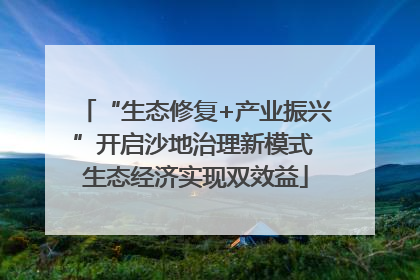 “生态修复+产业振兴”开启沙地治理新模式 生态经济实现双效益