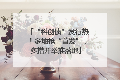 “科创债”发行热！多地抢“首发”，多措并举推落地