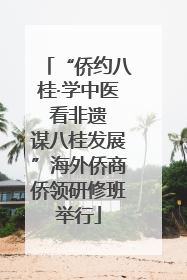 “侨约八桂·学中医 看非遗 谋八桂发展”海外侨商侨领研修班举行