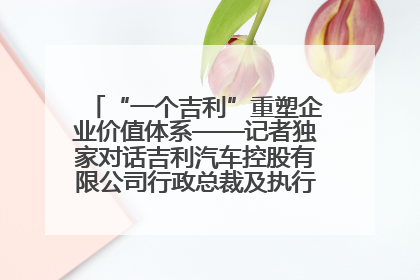 “一个吉利”重塑企业价值体系——记者独家对话吉利汽车控股有限公司行政总裁及执行董事桂生悦