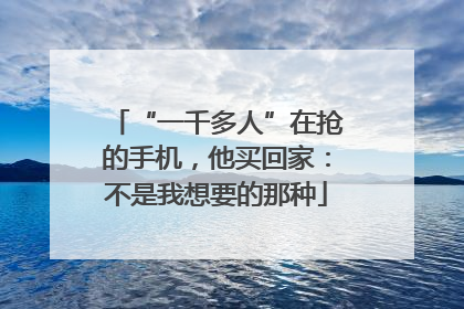 “一千多人”在抢的手机，他买回家：不是我想要的那种