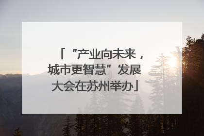 “产业向未来，城市更智慧”发展大会在苏州举办