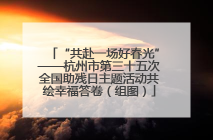 “共赴一场好春光”——杭州市第三十五次全国助残日主题活动共绘幸福答卷（组图）