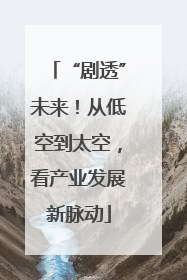 “剧透”未来！从低空到太空，看产业发展新脉动