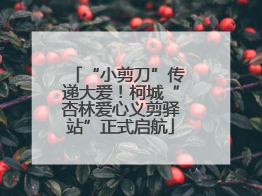“小剪刀”传递大爱！柯城“杏林爱心义剪驿站”正式启航