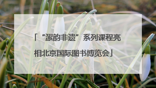 “漯韵非遗”系列课程亮相北京国际图书博览会