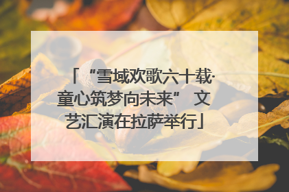 “雪域欢歌六十载·童心筑梦向未来” 文艺汇演在拉萨举行