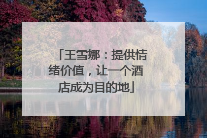 王雪娜：提供情绪价值，让一个酒店成为目的地