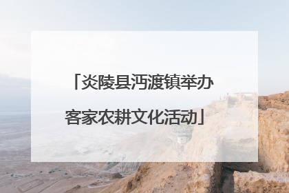 炎陵县沔渡镇举办客家农耕文化活动