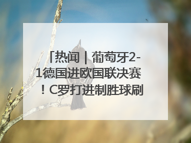 热闻｜葡萄牙2-1德国进欧国联决赛！C罗打进制胜球刷爆3大纪录！