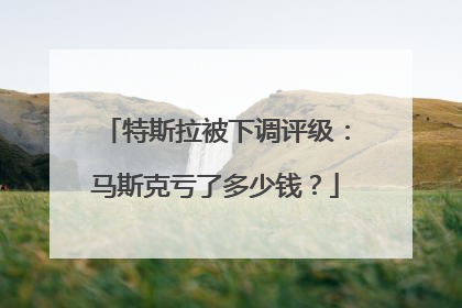 特斯拉被下调评级：马斯克亏了多少钱？