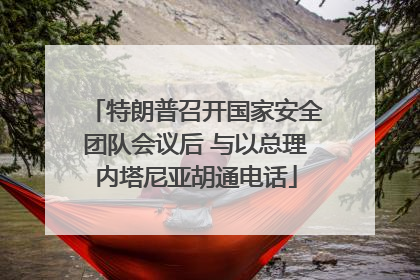 特朗普召开国家安全团队会议后 与以总理内塔尼亚胡通电话
