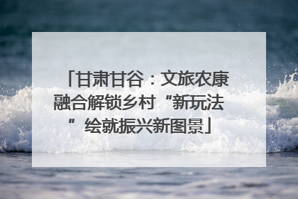 甘肃甘谷：文旅农康融合解锁乡村“新玩法”绘就振兴新图景