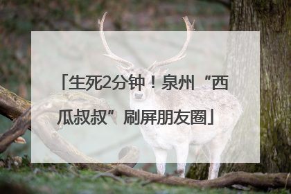 生死2分钟！泉州“西瓜叔叔”刷屏朋友圈