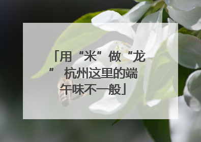 用“米”做“龙” 杭州这里的端午味不一般