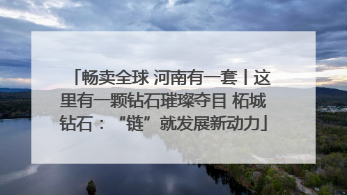 畅卖全球 河南有一套丨这里有一颗钻石璀璨夺目 柘城钻石：“链”就发展新动力