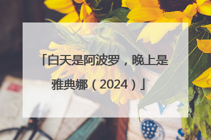 白天是阿波罗，晚上是雅典娜（2024）