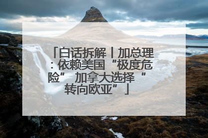 白话拆解丨加总理：依赖美国“极度危险” 加拿大选择“转向欧亚”