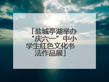 盐城亭湖举办“庆六一”中小学生红色文化书法作品展