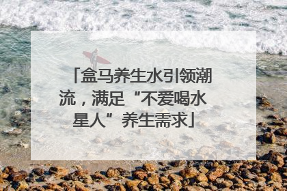 盒马养生水引领潮流，满足“不爱喝水星人”养生需求