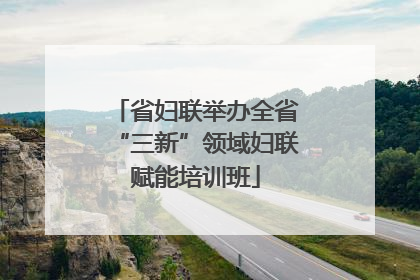 省妇联举办全省“三新”领域妇联赋能培训班