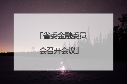省委金融委员会召开会议