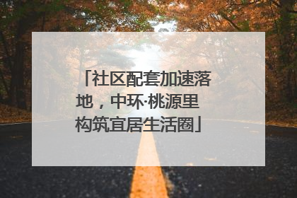 社区配套加速落地，中环·桃源里构筑宜居生活圈