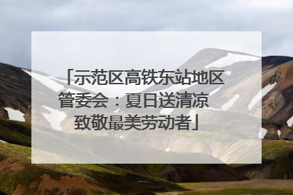 示范区高铁东站地区管委会：夏日送清凉 致敬最美劳动者