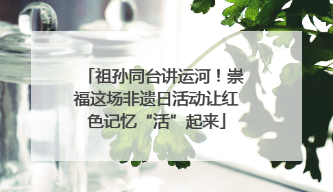 祖孙同台讲运河！崇福这场非遗日活动让红色记忆“活”起来