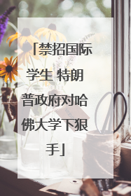 禁招国际学生 特朗普政府对哈佛大学下狠手