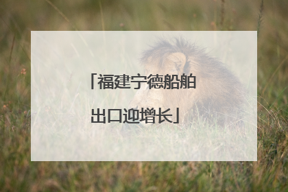 福建宁德船舶出口迎增长