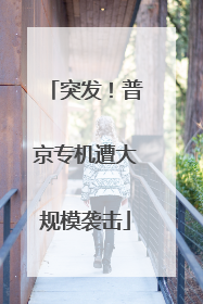 突发！普京专机遭大规模袭击