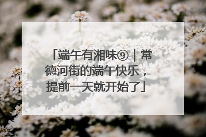 端午有湘味⑨｜常德河街的端午快乐，提前一天就开始了