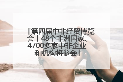 第四届中非经贸博览会丨48个非洲国家、4700多家中非企业和机构将参会