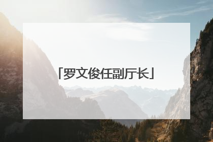 罗文俊任副厅长