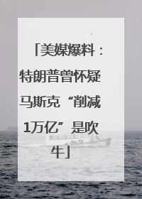 美媒爆料：特朗普曾怀疑马斯克“削减1万亿”是吹牛
