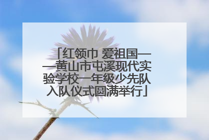 红领巾 爱祖国——黄山市屯溪现代实验学校一年级少先队入队仪式圆满举行