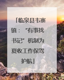 临泉县韦寨镇：“有事找书记”机制为夏收工作保驾护航