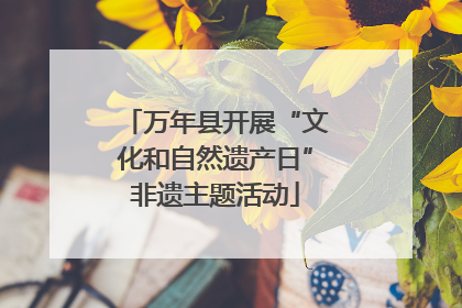 万年县开展“文化和自然遗产日”非遗主题活动