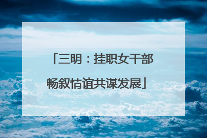 三明：挂职女干部畅叙情谊共谋发展