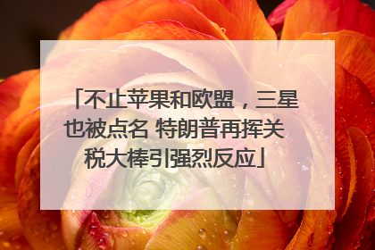 不止苹果和欧盟，三星也被点名 特朗普再挥关税大棒引强烈反应