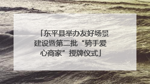 东平县举办友好场景建设暨第二批“骑手爱心商家”授牌仪式