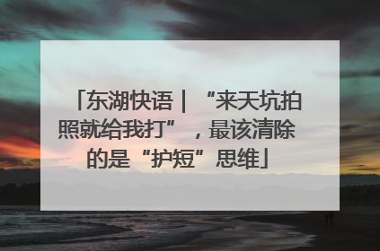 东湖快语｜“来天坑拍照就给我打”，最该清除的是“护短”思维