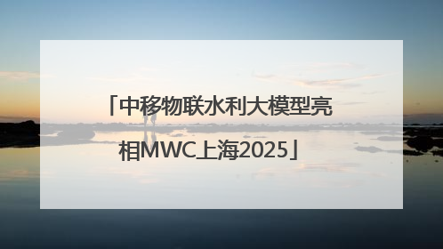 中移物联水利大模型亮相MWC上海2025