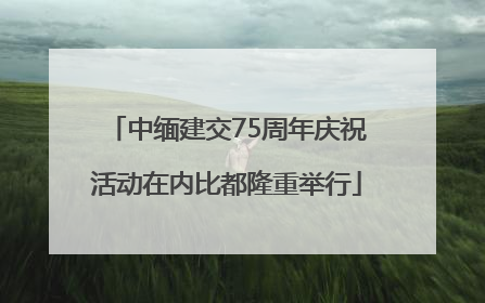 中缅建交75周年庆祝活动在内比都隆重举行