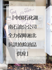 中国石化湖南石油分公司全力保障湘北抗洪抢险油品供应