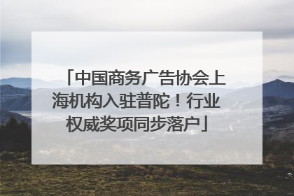 中国商务广告协会上海机构入驻普陀！行业权威奖项同步落户