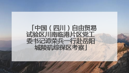 中国（四川）自由贸易试验区川南临港片区党工委书记谭荣兵一行赴岳阳城陵矶综保区考察
