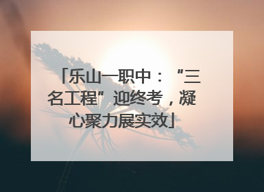 乐山一职中：“三名工程”迎终考，凝心聚力展实效