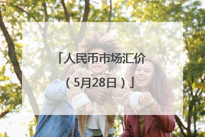 人民币市场汇价（5月28日）